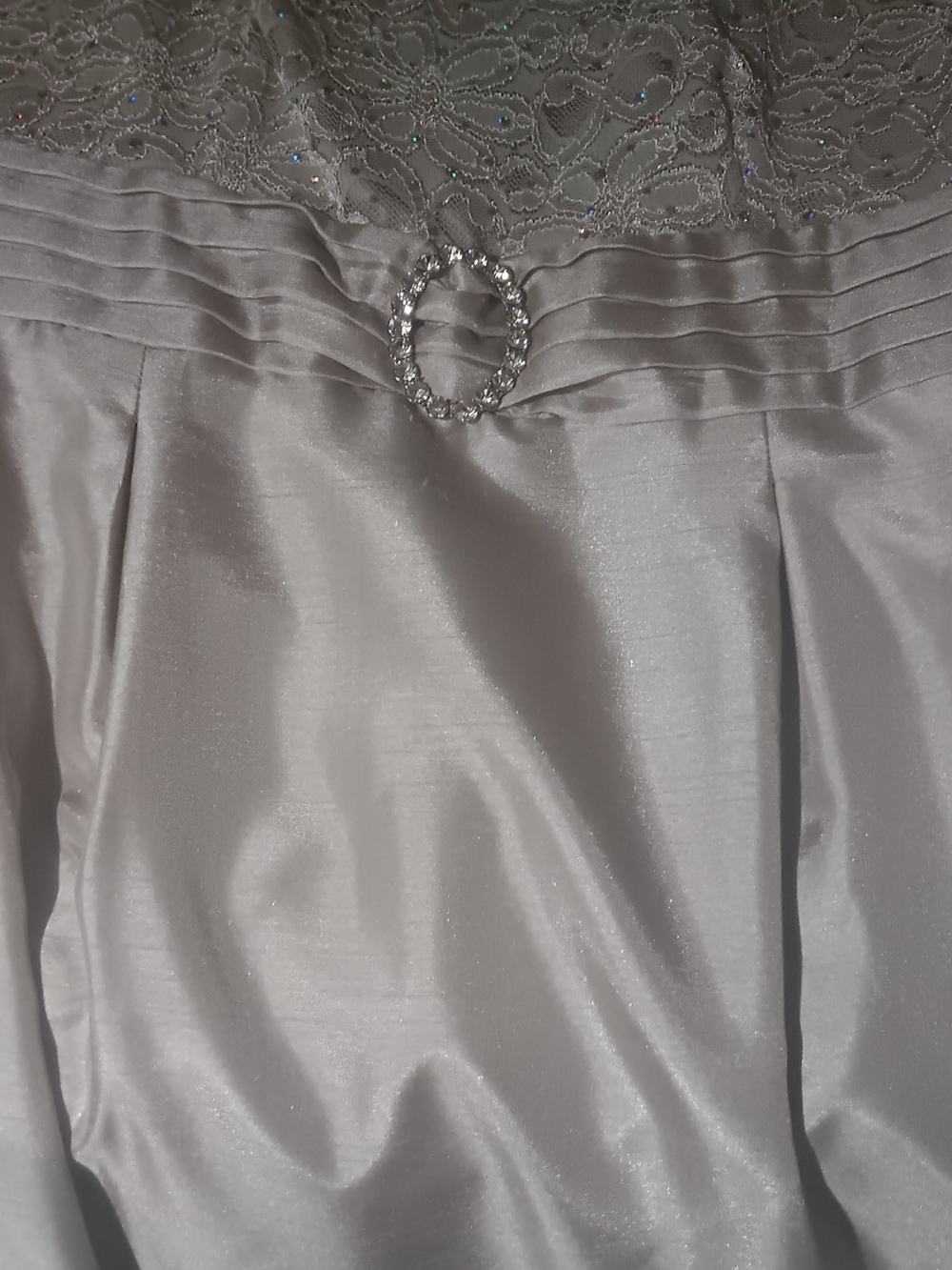 David’s Bridal Lace & Shantung Jacket Dress Mother of the Bride Formal Champagne - Picture 3 of 7